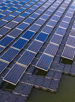 Floating solar farm in Singapore